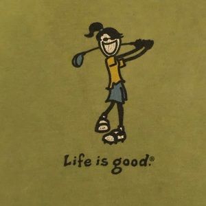 Life is Good Graphic Golf Tee EUC